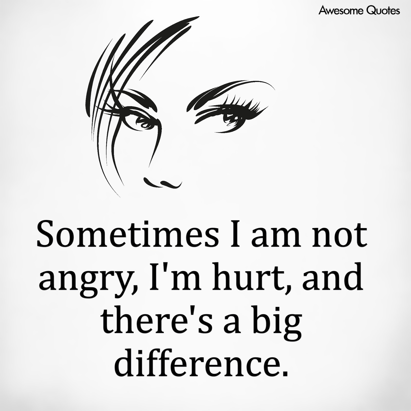 Sometimes I am not angry