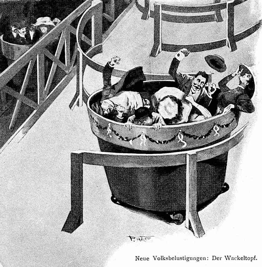 Wackeltopf amusement ride 1910 the Wackeltopf amusement ride 1910
