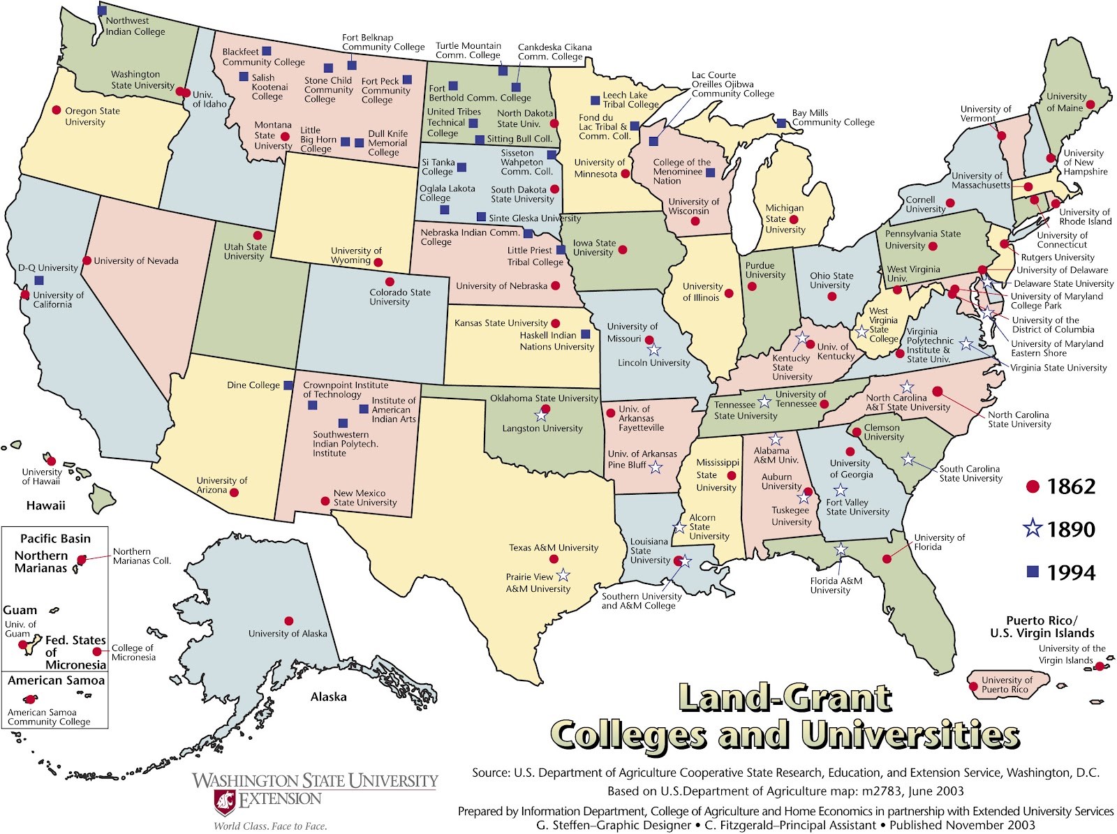 List Of Land-grant Universities - List Of Grants For College