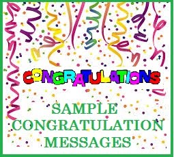 Congratulation Messages and Wishes