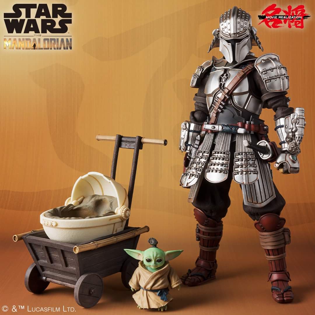 The Mandalorian - Star Wars Meisho Movie Realization Ronin Mandalorian in Beskar Armor with Grogu (Tamashii Nations)