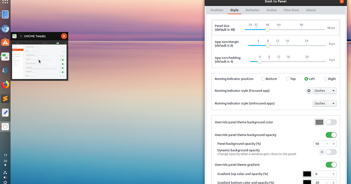 Dash To Panel v24 Released With Vertical Panel Orientation, Update From