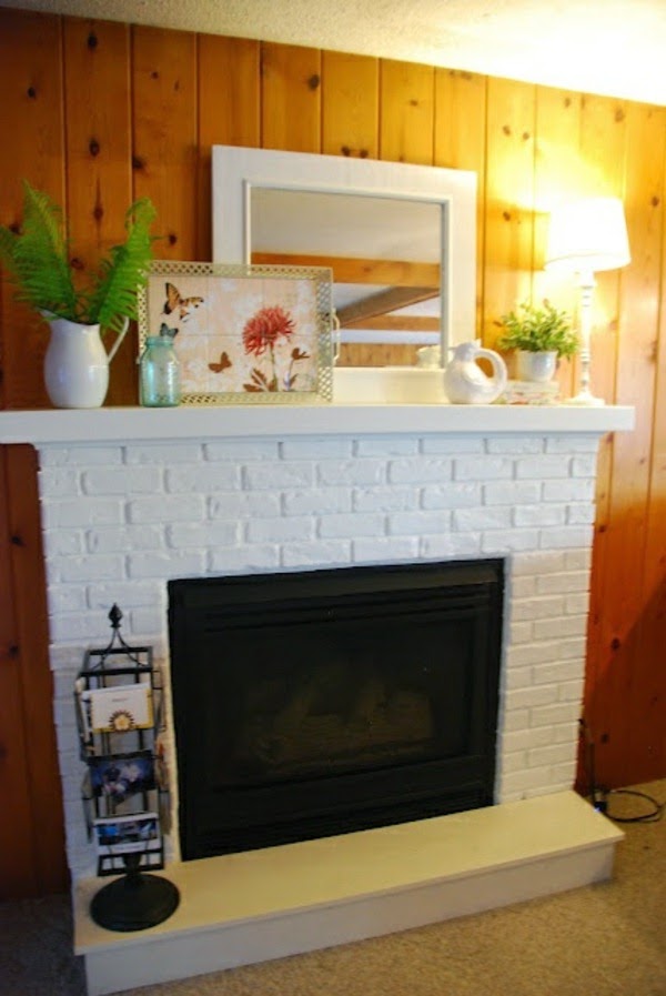 Spring decorations for the fireplace mantel
