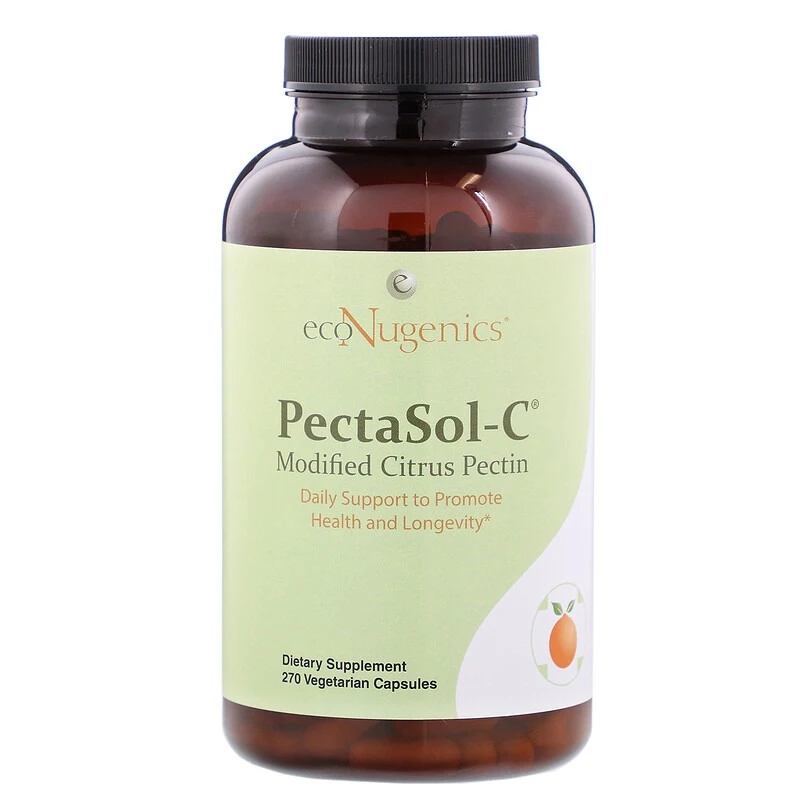 Econugenics, PectaSol-C, модифицированный цитрусовый пектин, 270 вегетарианских капсул