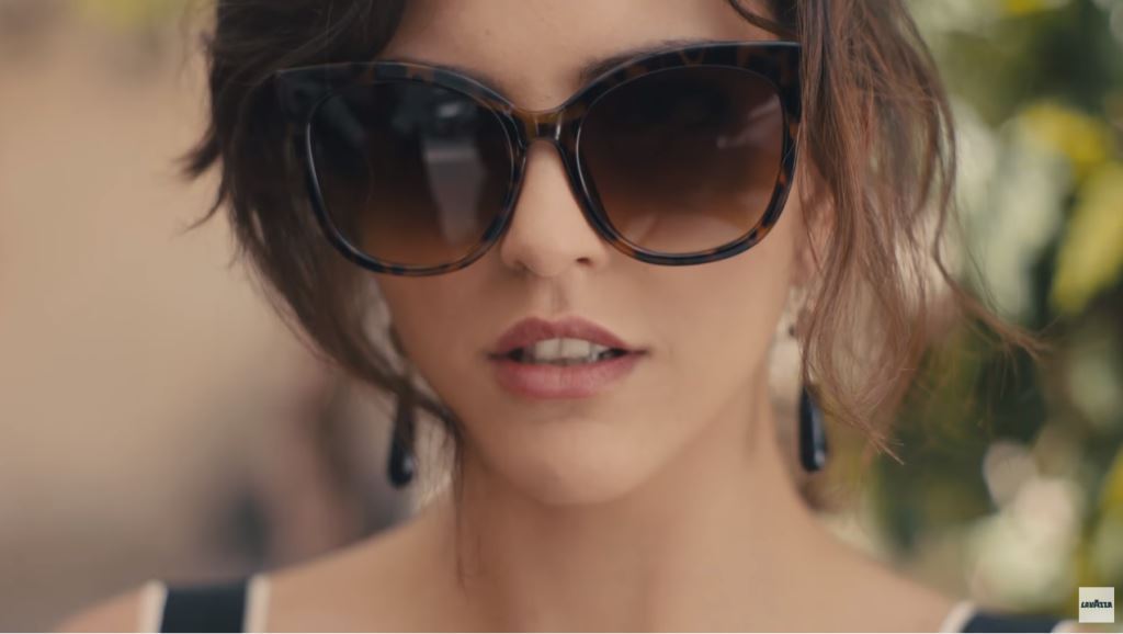 Nome modella attrice Lavazza US Open con Andre Agassi e attrice 100