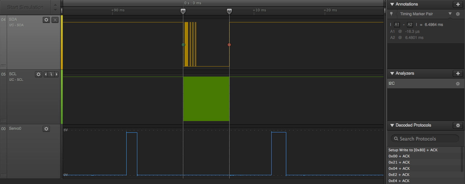 Raspberry Pi Go Hex Robot Optimizing Java PCA9685 driver using Saleae