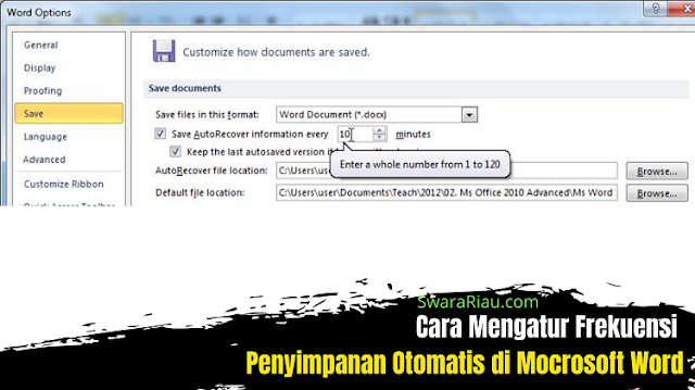 Cara Mengatur Frekuensi Penyimpanan Otomatis di Mocrosoft Word