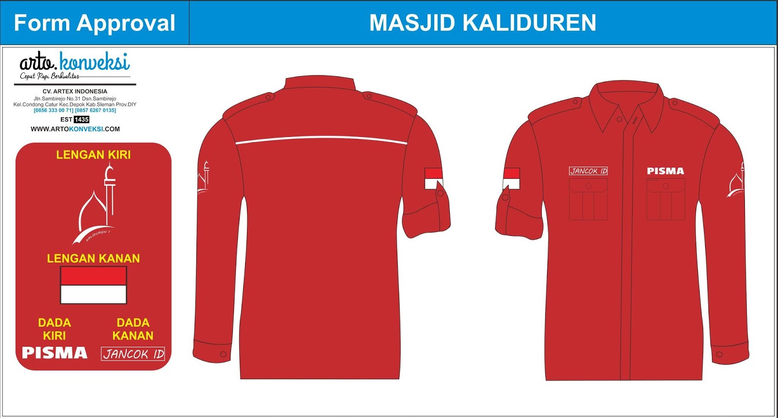 Download Free Desain Baju Kemeja Remaja Masjid Rumah Joglo Limasan Work PSD Mockup Template