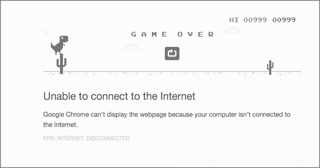 لعبة جوجل الديناصور على الموبايل والكمبيوتر بدون نت