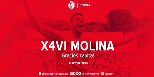 Oficial: Nàstic, Xavi Molina finaliza su etapa