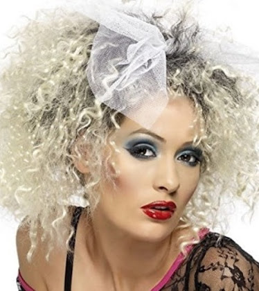 Flame24soul Blogspot Com Madonna Hair Wig With Bow 1980s