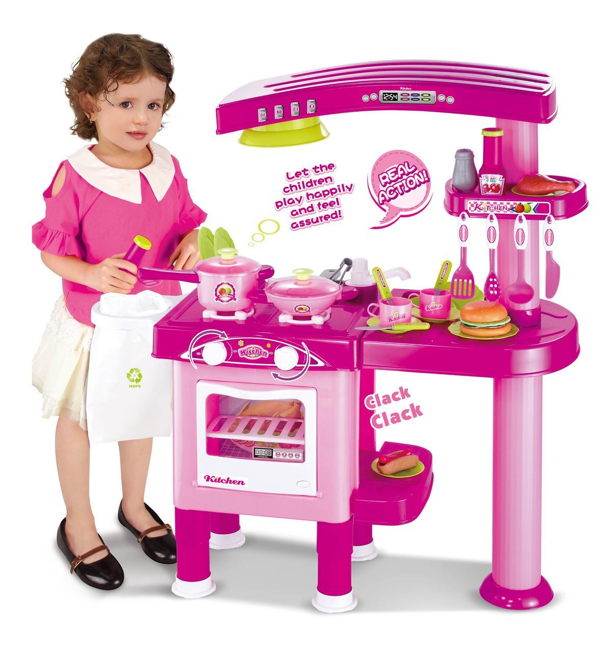 MYBUNDLETOYS2 Pink Kitchen Set
