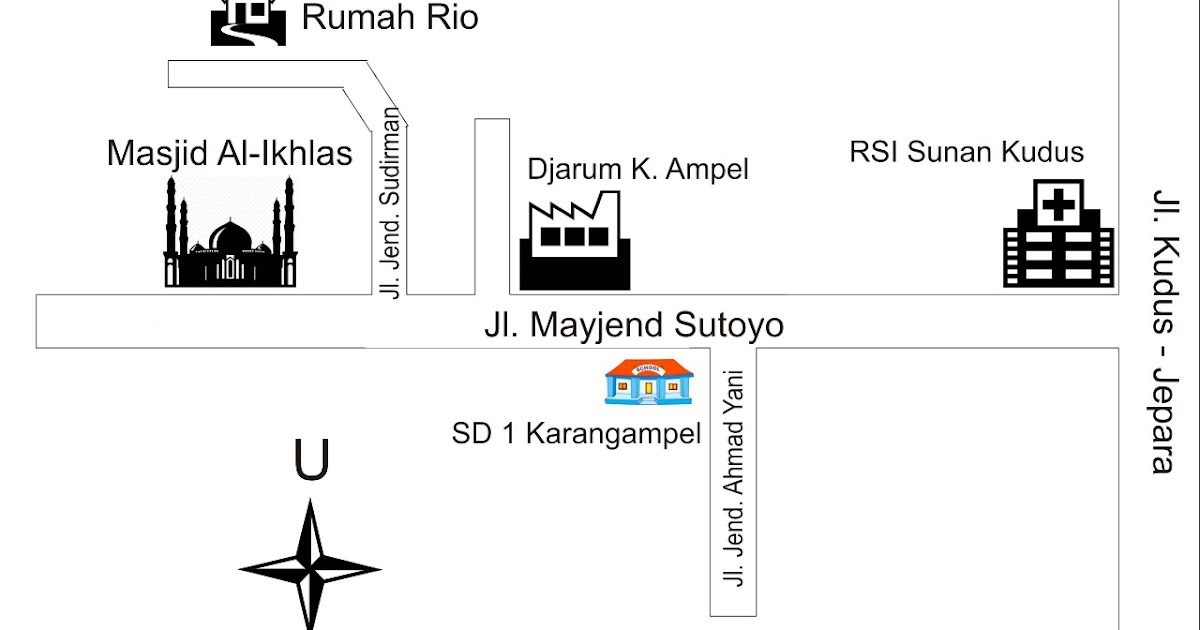 Cara Membaca Denah Rumah ke Sekolah Bentang Bahasa