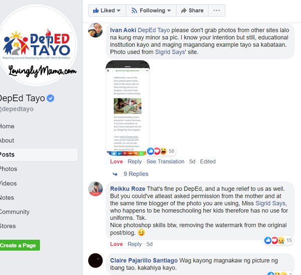 Covid-19, DepEd Tayo, Social media managers, plagiarism, DepEd breaks rules, posting photo of minor, without consent, Civil Service Commission, Philippines, legality, legal right, Undersectary Analyn M. Sevilla, DepEd Undersecretary Alain Pascua, School of Tomorrow, PACE, homeschooling, Bacolod Homeschoolers Network, homeschooling in Bacolod