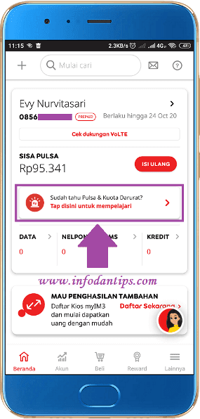Cara Mudah Mengklaim Pinjaman Pulsa Kuota Darurat Melalui Aplikasi Myim3