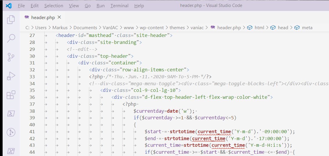 Metadata Consulting [dot] ca: Visual Studio (VS) Code - How to view Tabs ( tab characters) in a file