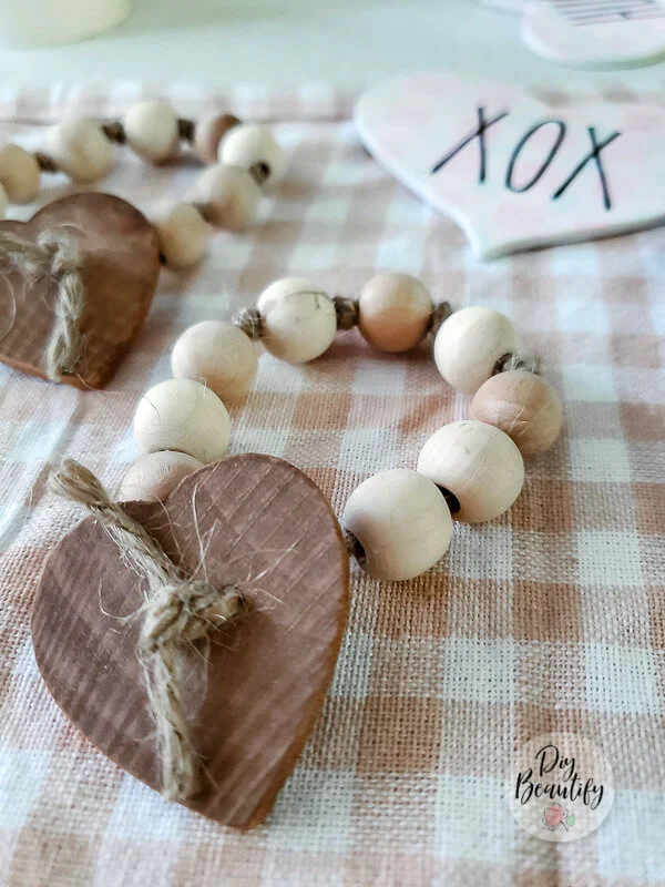 Rae Dunn Inspired Valentine's Day Farmhouse Beads DIY with FREE