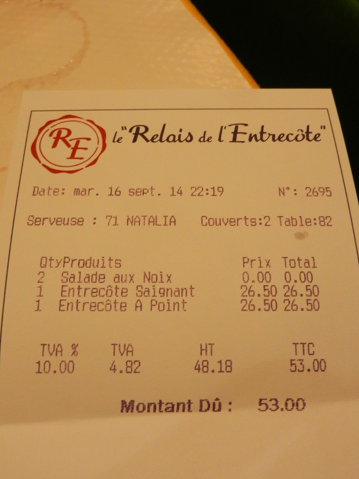 Le Relais De L Entrecôte Paris Menu Belly of the Pig: Relais de l'Entrecote: Montparnasse Review
