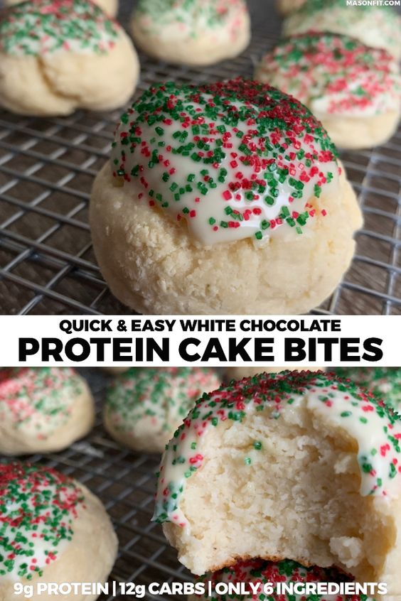 WHITE CHOCOLATE PROTEIN CAKE BITES My Favorite Recipe