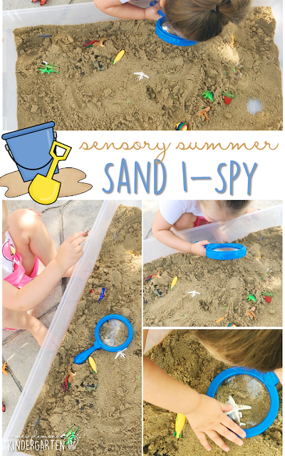 Spice up your sand table or sand filled sensory bin with these 10 play ideas. Perfect activities for summer tot school, preschool, or kindergarten!