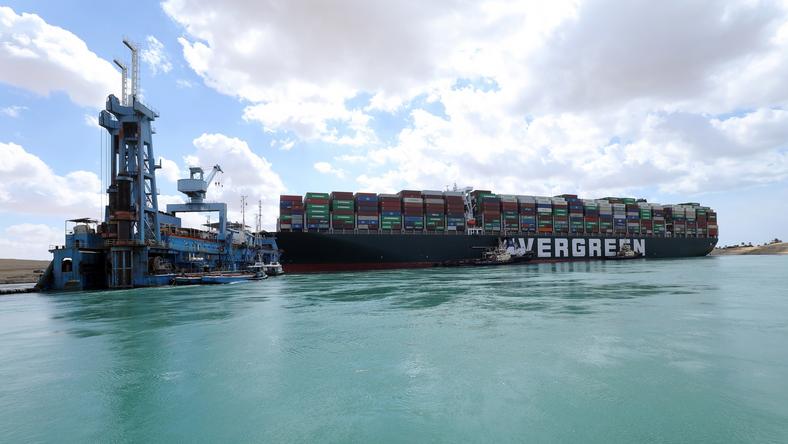 A 400-meter-long container ship is blocking the Suez Canal