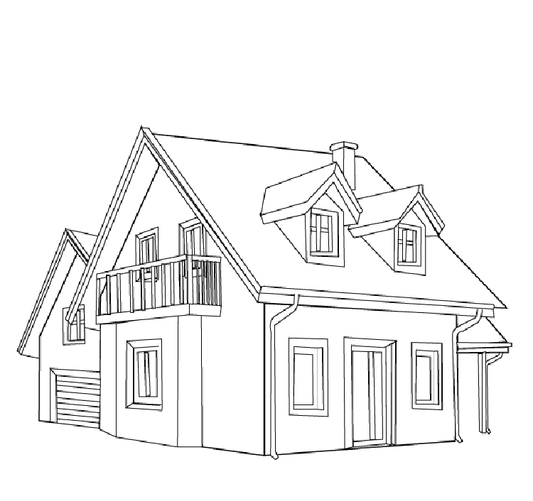 house clipart coloring - photo #33
