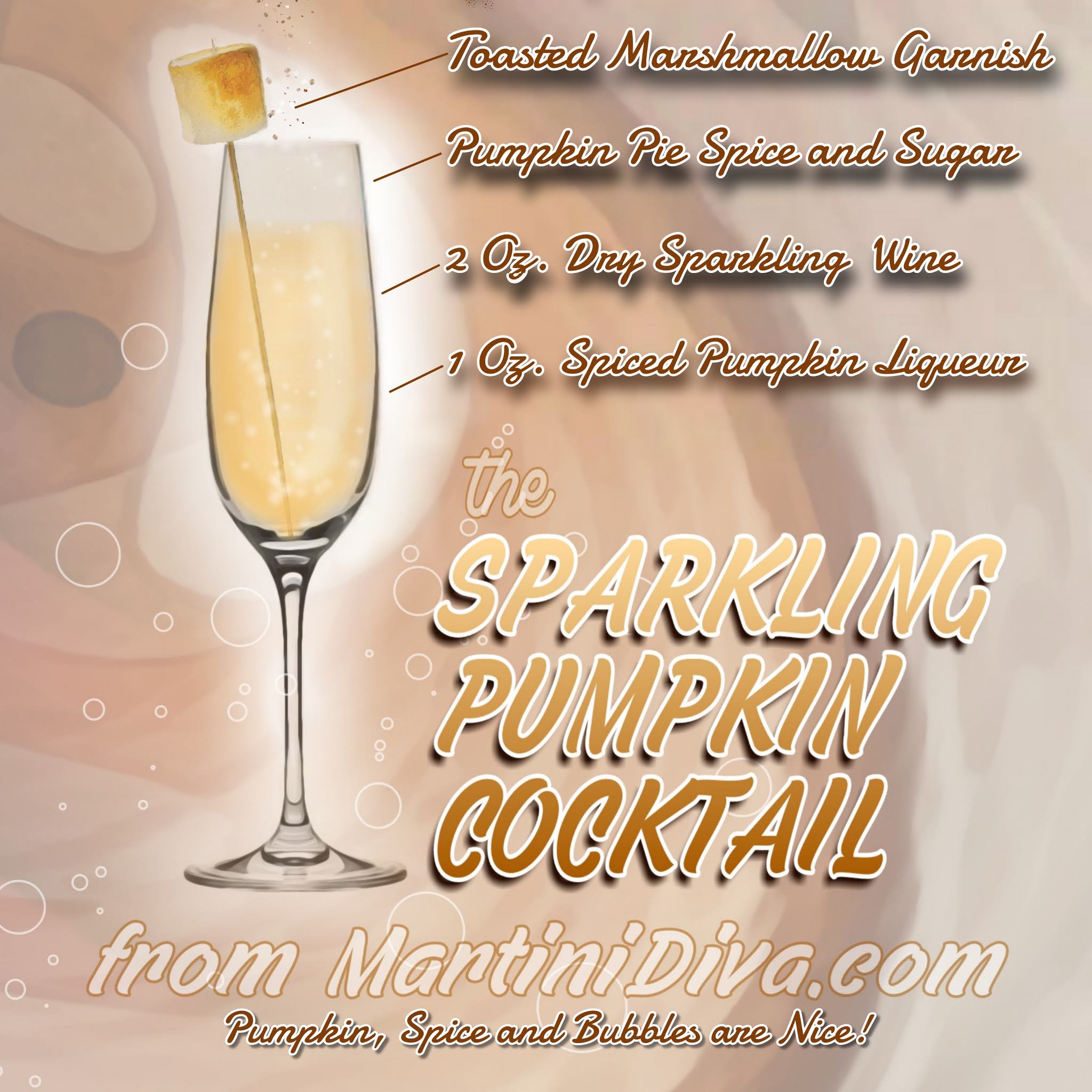 The MARTINI DIVA Sparkling Pumpkin Cocktail Recipe