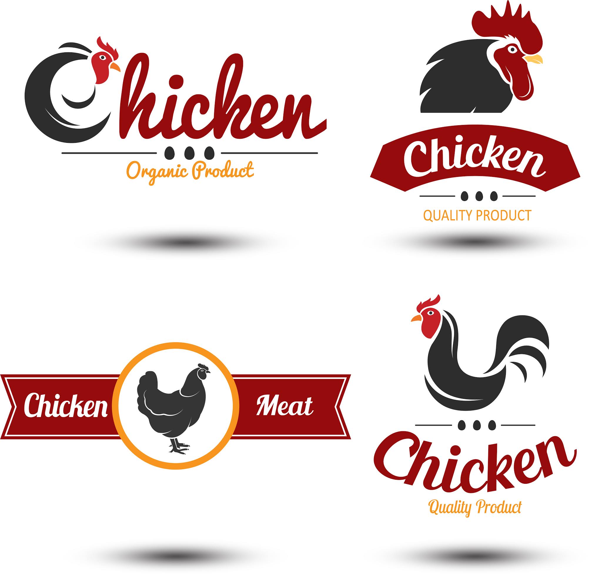 A set of high quality chicken logo designs