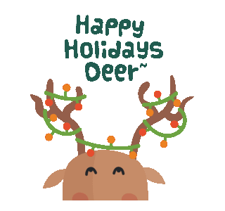 LINE Official Stickers - Happy Holidays Music Stickers Example with GIF