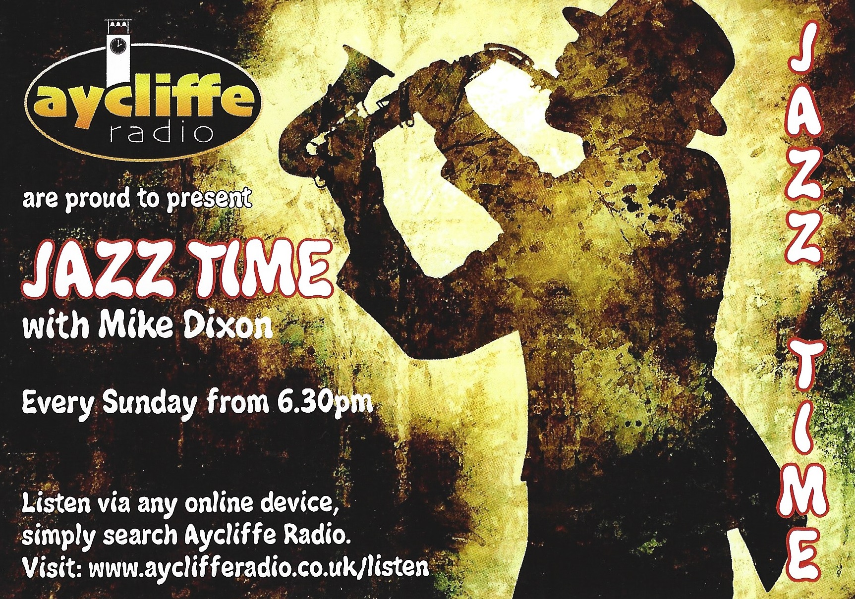 bebop spoken here Aycliffe Radio Jazz Time.