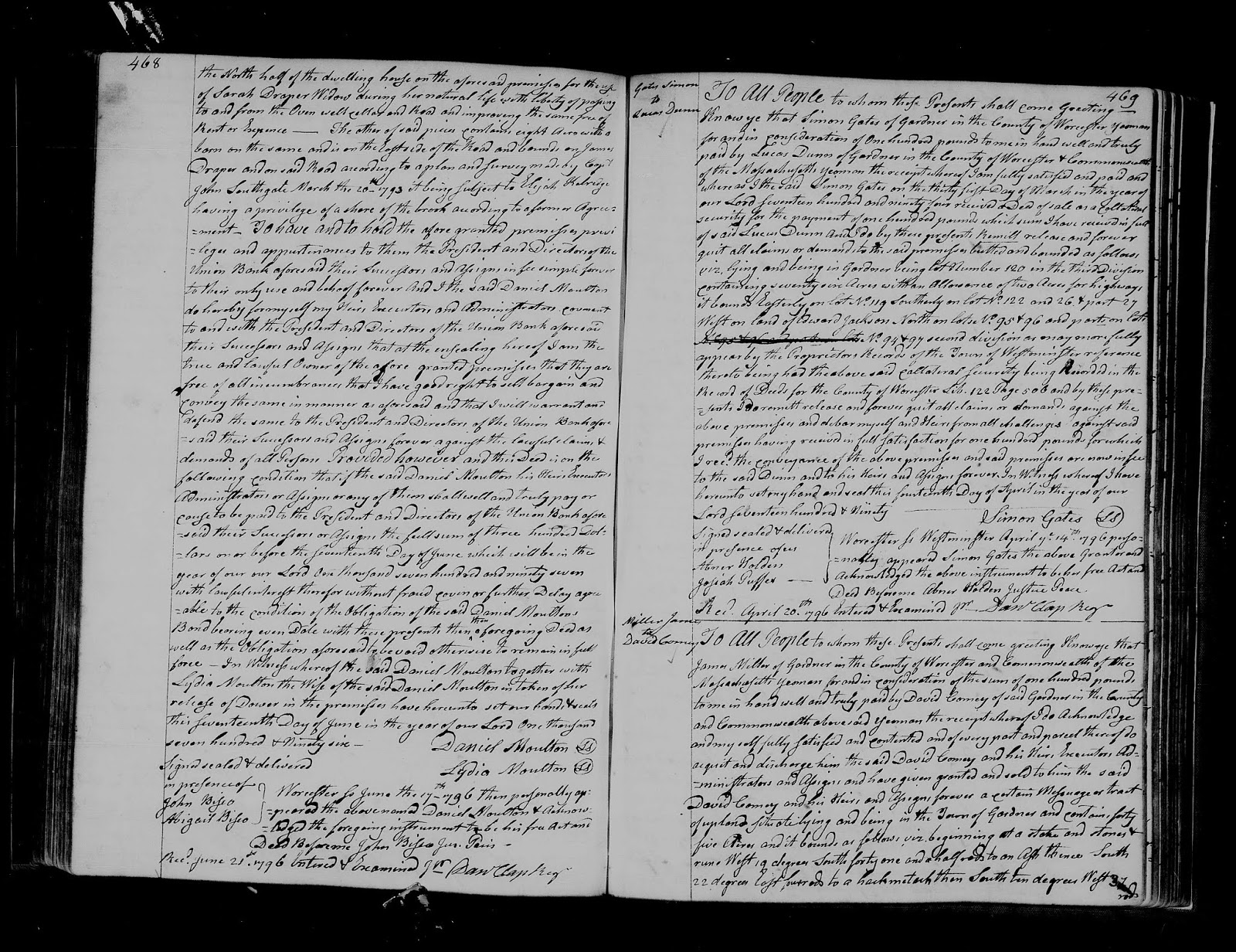 GeneaMusings Amanuensis Monday 1796 Deed of Simon Gates to Lucas