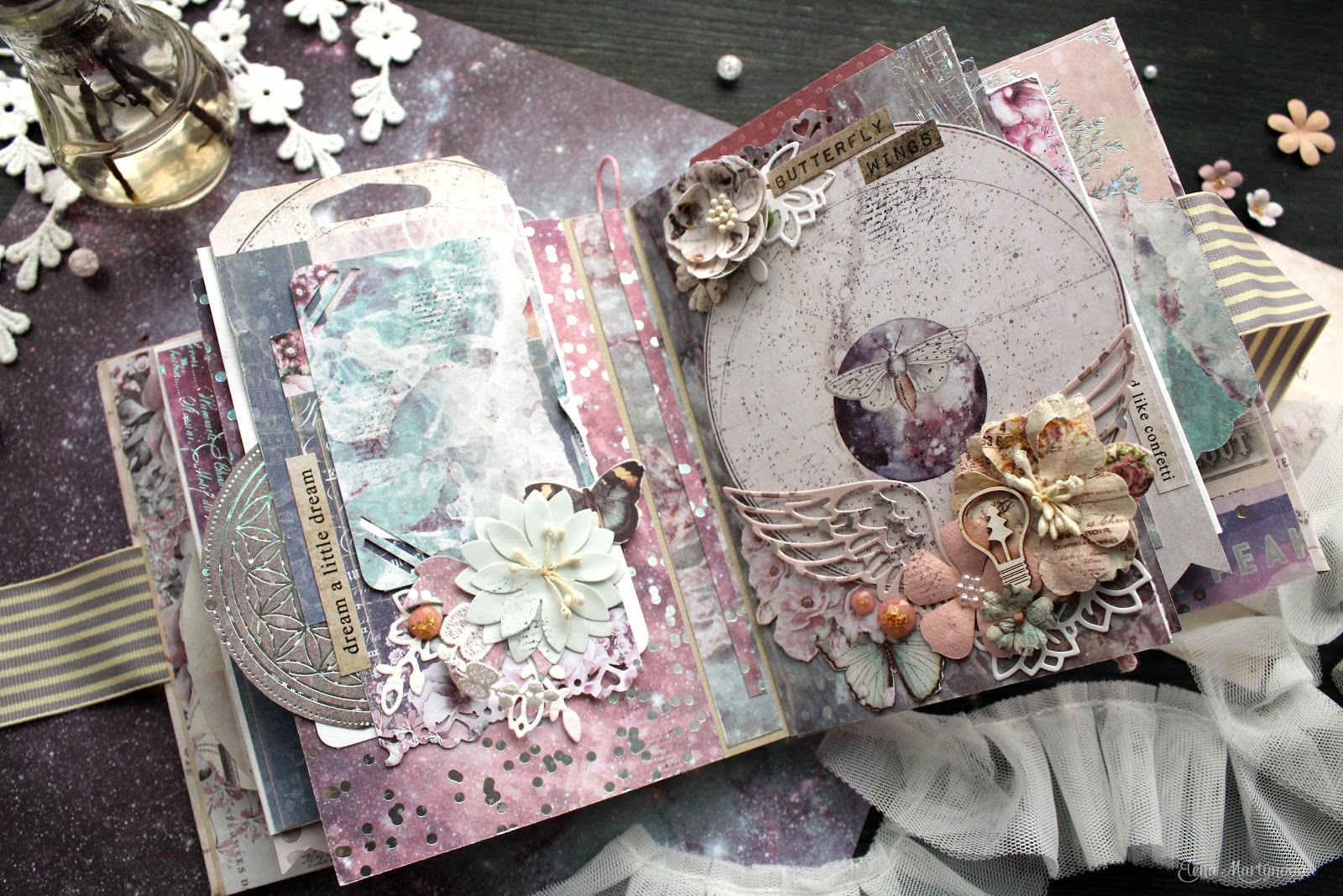 Mini Album Makers Challenge: Prima Moon Child Mini Album Tutorial by ...
