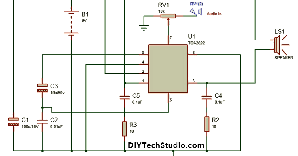 DIYTechStudio: How to make a mini Bridge Amplifier using TDA2822
