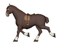 Tırıs koşan bir atı gösteren animasyon