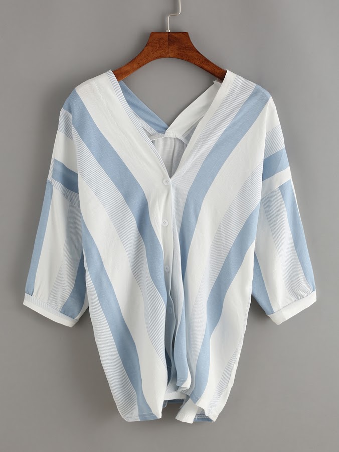 http://es.shein.com/Vertical-Striped-Double-V-Neck-Blouse-p-276900-cat-1733.html?aff_id=4665 