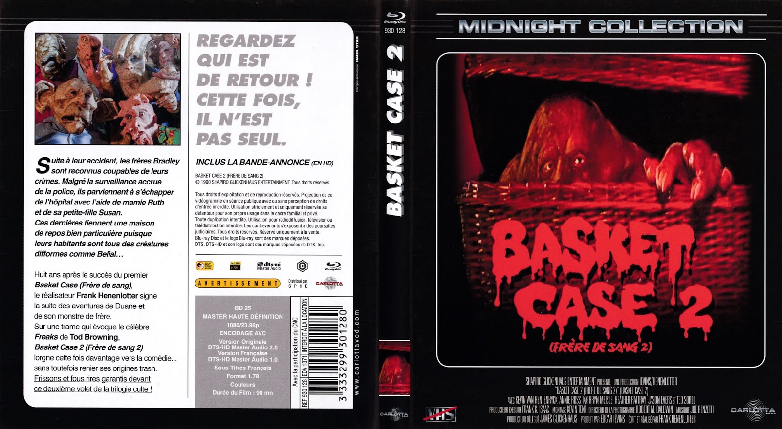 BLURAY JAQUETTES BLURAY Basket case 2
