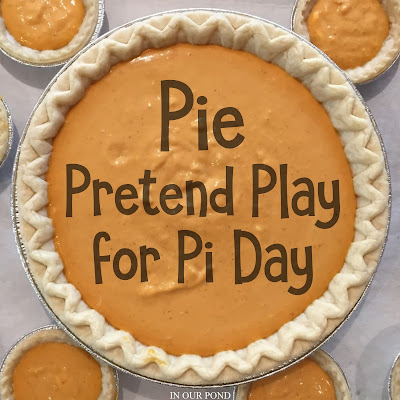 Pie Pretend Play Ideas for Pi Day from In Our Pond  #pi #pie #piday #math #nerd #geek #geekholidays #nerdholidays #holidays #school #homeschool #elementary #kindergarten #preschool #daycare #pretendplay #dramaticplay #kids #children