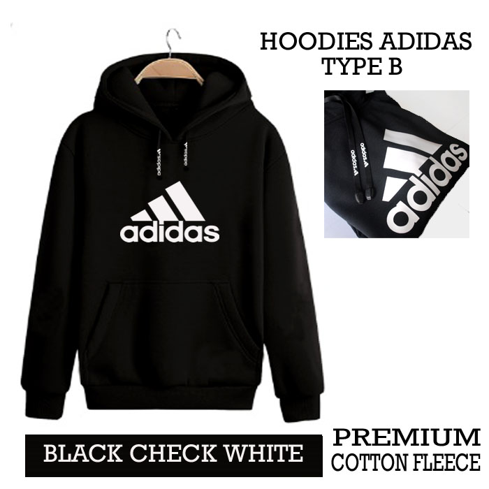 hoodie adidas hitam