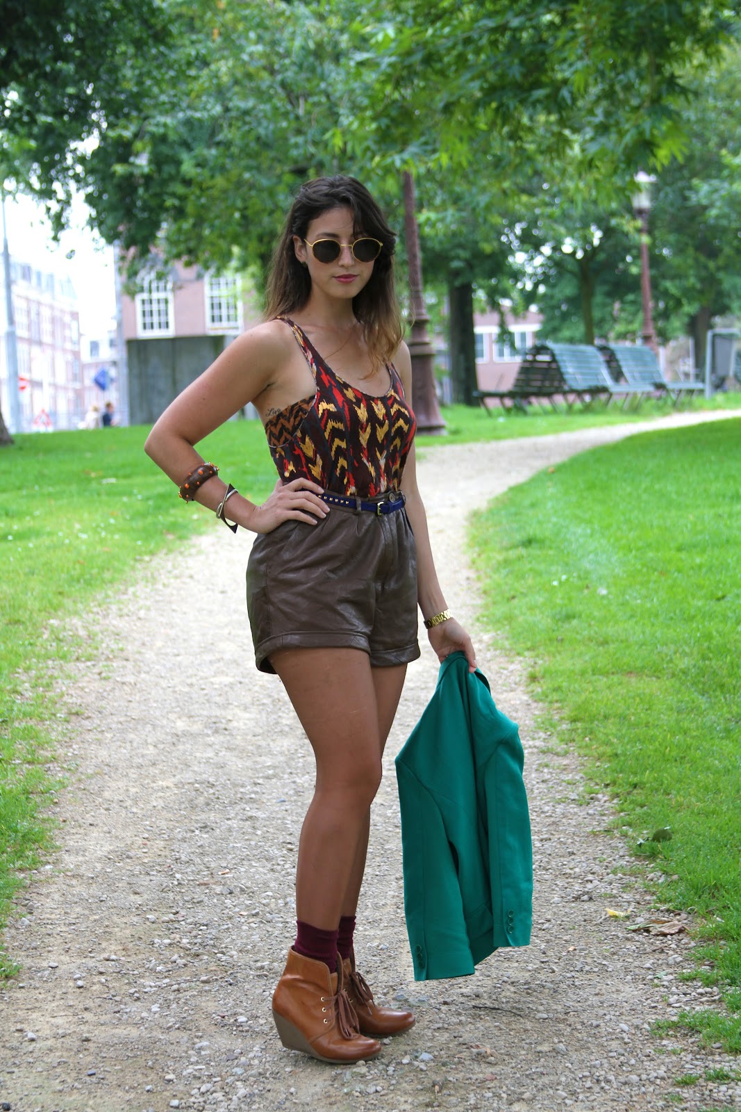 Breakfast at Fayme's: Outfit Post: Leather Shorts