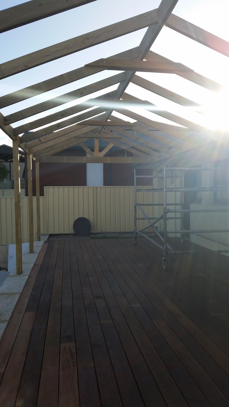Jarrah Jungle Backyard Progress Patio Build + Fence Install