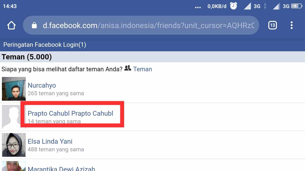 Cara menghapus PERTEMANAN di fb yang tidak aktif di HP