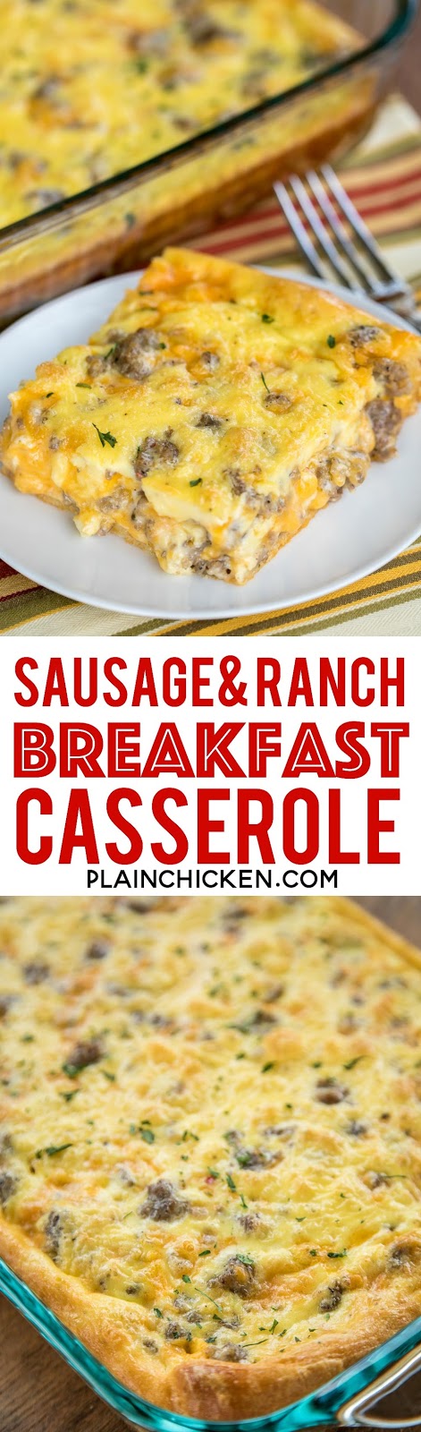 Sausage and Ranch Breakfast Casserole | Plain Chicken®