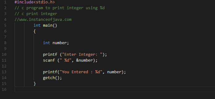 Print integer in language -