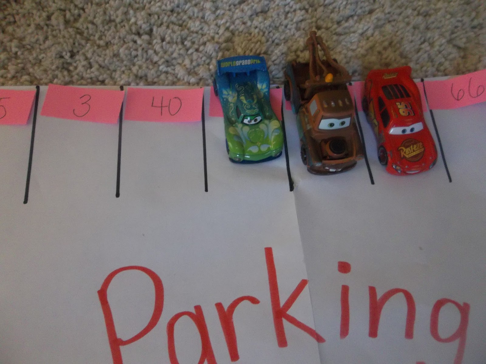 These Precious Days Making Math Fun The Parking Lot Game