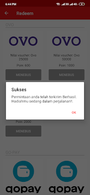 penukaran poin dengan saldo ovo langsung masuk