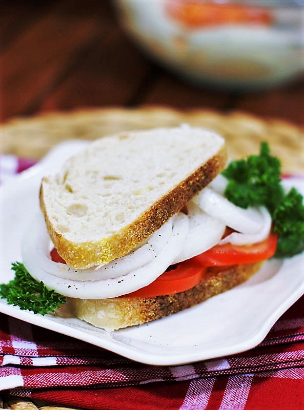 Mark's Ultimate Marinated Vidalia Onion & Tomato Sandwich The Kitchen