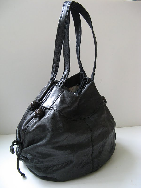 LUCKY BRAND LARGE SLOUCHY NEVERFULL HANDBAG - Black Italian Leather | eBay
