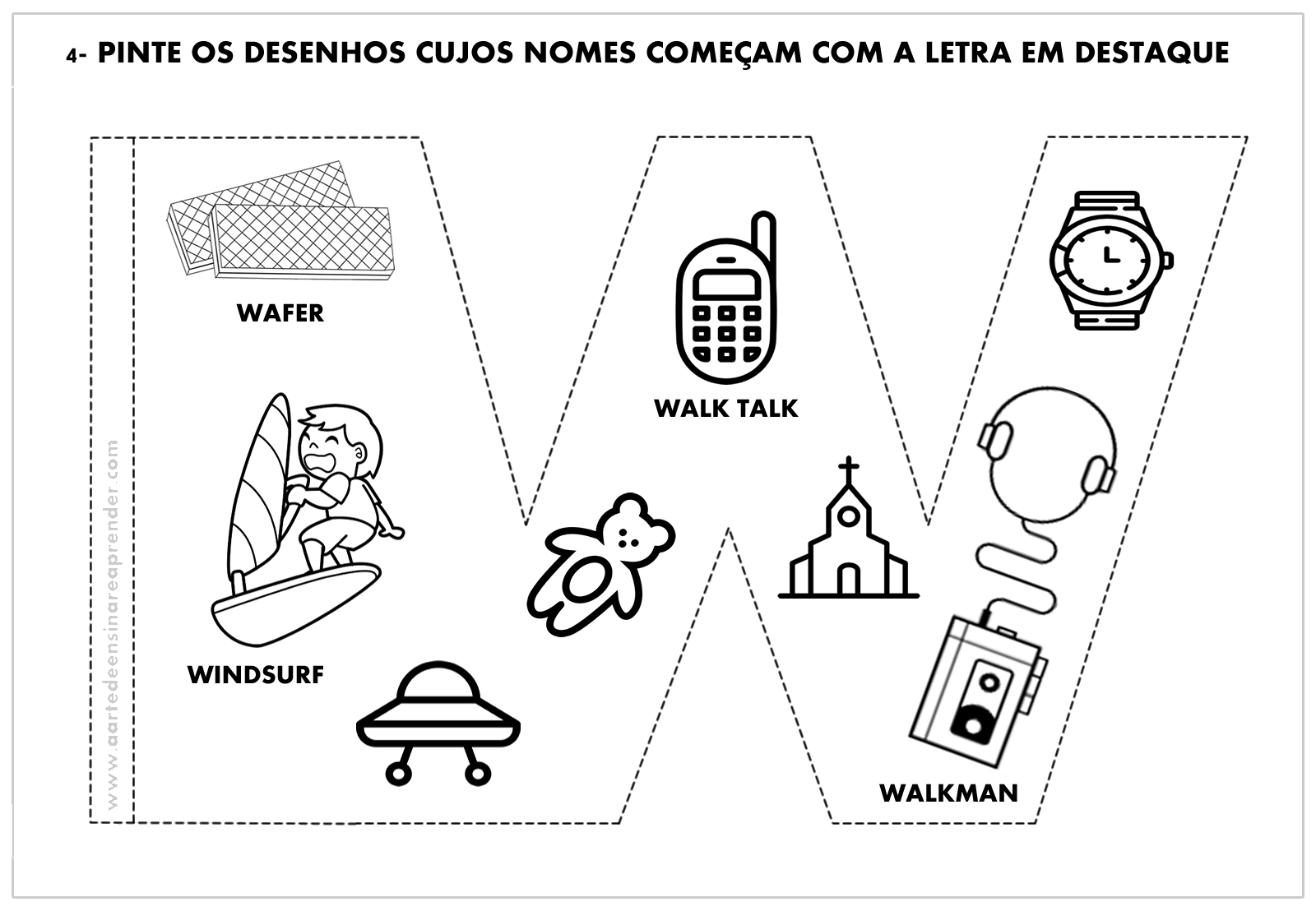 Livrinho do Alfabeto Letra W A Arte de Ensinar e Aprender Livrinho do Alfabeto Letra W A Arte de Ensinar e Aprender