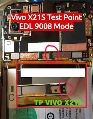 Vivo X21S (1814A) EDL Mode PINOUT - Titik Test Point Vivo X21S