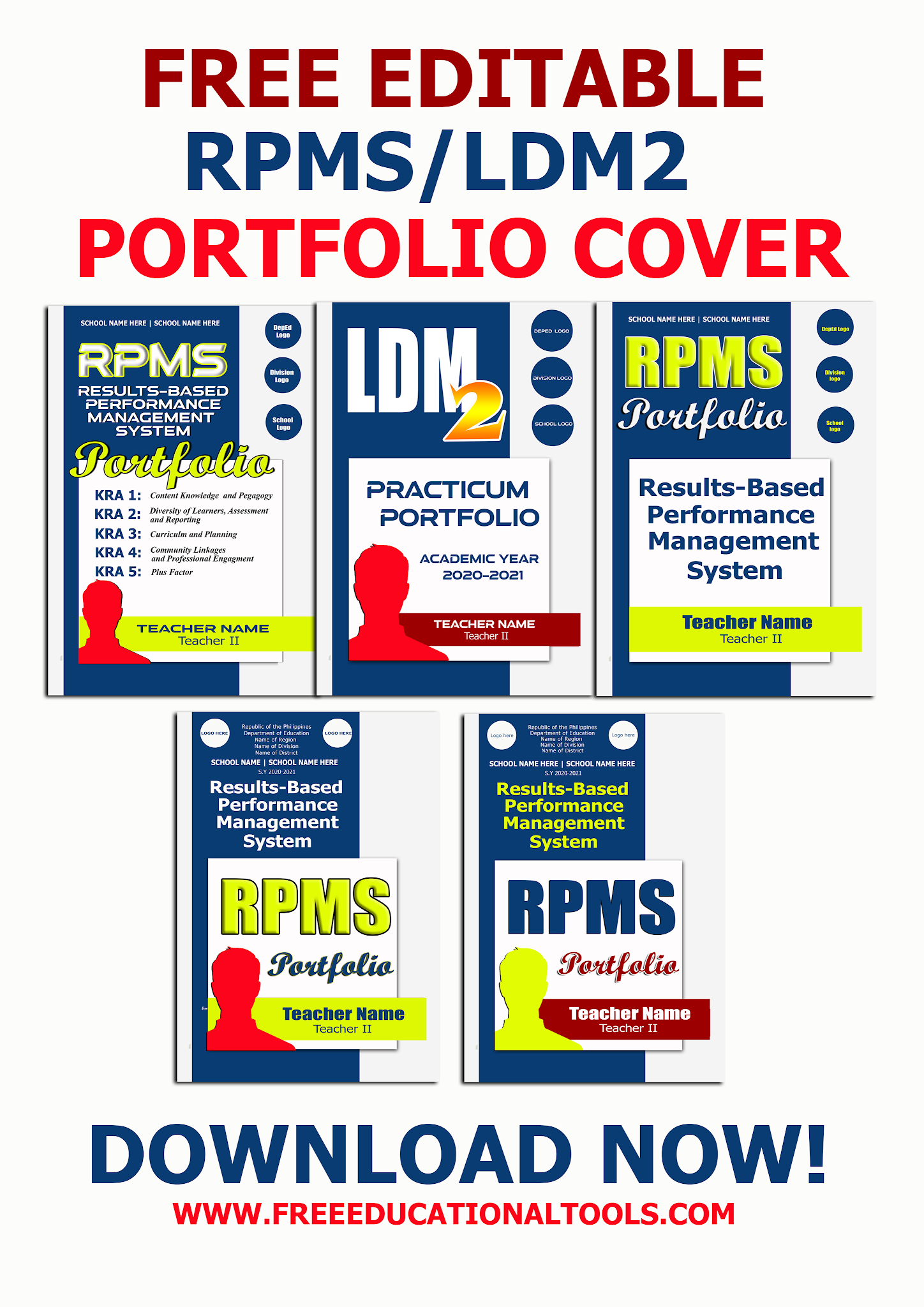 DOWNLOAD FREE EDITABLE COVER FOR RPMS | LDM 2 PORTFOLIO SY 2021-2022